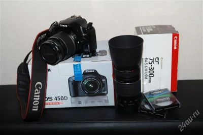 Лот: 1508246. Фото: 1. Набор фототехники:Сanon eos 450d... Цифровые зеркальные