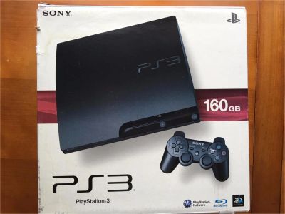 Лот: 9637821. Фото: 1. PS3 Slim 160 GB + геймпад Dualshoсk... Игровые приставки, консоли