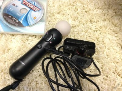 Лот: 6895328. Фото: 1. Ps Move + Ps Eye + 2 диска. Запчасти для игровых приставок, консолей