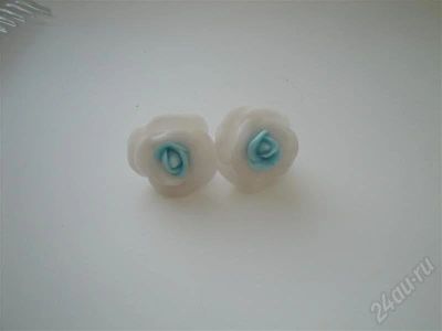 Лот: 641526. Фото: 1. Изделия из полимерной глины,гвоздики... Серьги, каффы