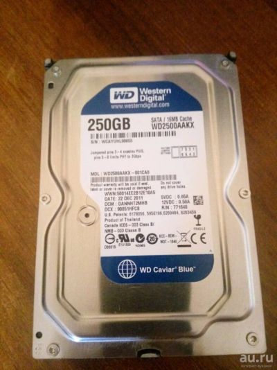 Лот: 12037433. Фото: 1. Жёсткий диск 250 gb. Жёсткие диски (HDD)