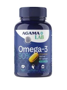 Лот: 22072451. Фото: 1. Agama Lab, Омега-3 90%, капсулы... Народная медицина, БАДы