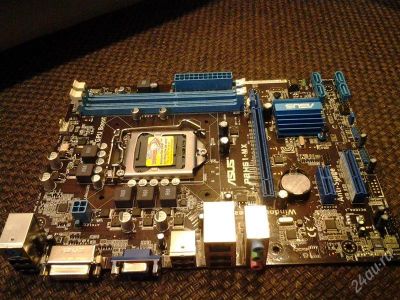 Лот: 1737036. Фото: 1. материнская плата asus p8h61-mx... Материнские платы