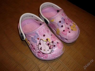 Лот: 2606328. Фото: 1. Пляжные кроксы Hello Kitty. Сандалии