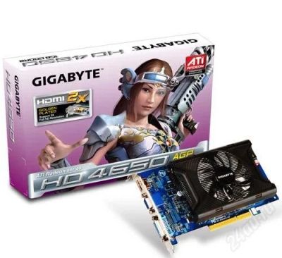 Лот: 810186. Фото: 1. видеокарта agp gigabyte ati radeon... Видеокарты