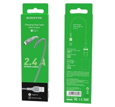 Лот: 25809758. Фото: 1. Кабель micro USB Borofone BX21... Другое (оснащение, оборудование, аксессуары)