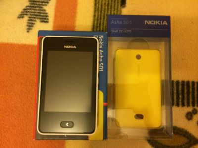 Лот: 4499184. Фото: 1. Nokia asha 501 Dual sim white... Смартфоны