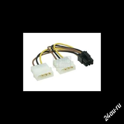 Лот: 1386303. Фото: 1. Продам переходник питания molex-6pin... Шлейфы, кабели, переходники