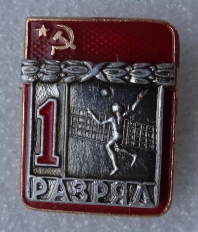 Лот: 9717481. Фото: 1. Знак "1 разряд". Волейбол. Накладной... Сувенирные