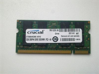 Лот: 11061522. Фото: 1. Crucial ddr2 pc2-6400 2gb CT25664AC800. Оперативная память