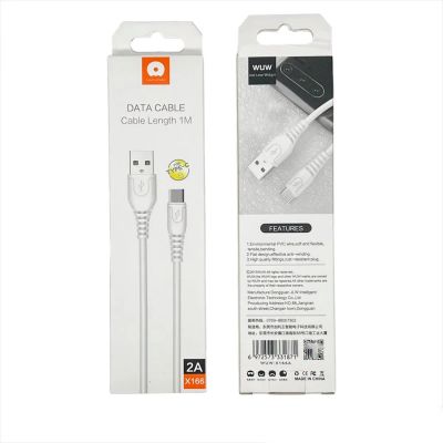 Лот: 22145581. Фото: 1. Кабель WUW X166 USB->Type-C 2A... Дата-кабели, переходники