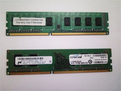 Лот: 10652299. Фото: 1. Оперативная память DDR3 1Gb=2шт. Оперативная память