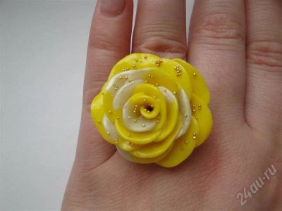 Лот: 565704. Фото: 1. Изделия из полимерной глины кольцо... Кольца, перстни