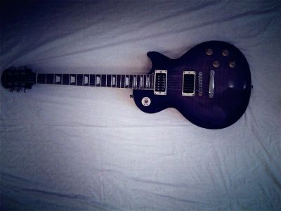 Лот: 4478847. Фото: 1. epiphone les paul standart blue. Гитары