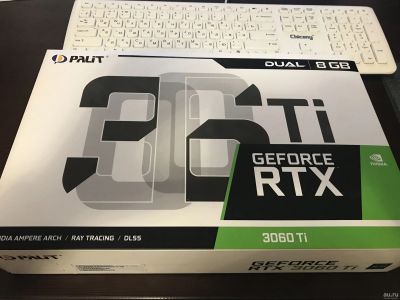 Лот: 16930391. Фото: 1. RTX 3060 ti 8 gb Palit DUAL (rtx... Видеокарты