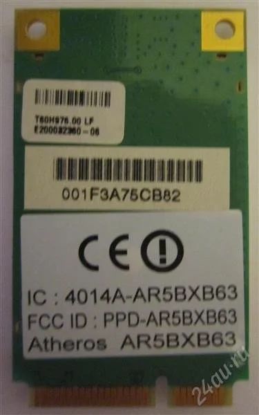 Лот: 1659723. Фото: 1. Внутренний модуль Wi-Fi (802.11b... WiFi, Bluetooth адаптеры