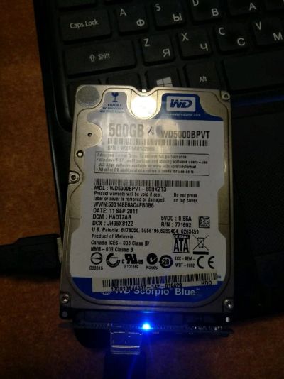 Лот: 11885684. Фото: 1. Продам жесткий диск WD5000BPVT... Жёсткие диски (HDD)