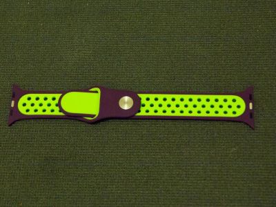 Лот: 11612457. Фото: 1. Зелено-Фиолетовый силиконовый... Смарт-часы, фитнес-браслеты, аксессуары