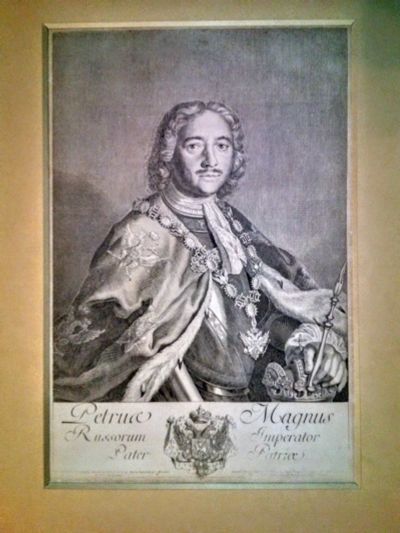 Лот: 15222427. Фото: 1. Гравюра "Петр Великий"1743 г. Картины, гравюры