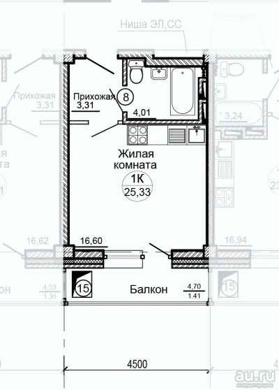 Лот: 9117764. Фото: 1. 1 комн. ЖК Глобус, д.6, (ул. Калинина... Квартиры, студии