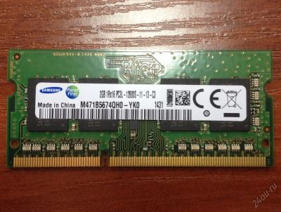 Лот: 5704726. Фото: 1. Samsung DDR3L 1600 SO-DIMM 2Gb... Оперативная память