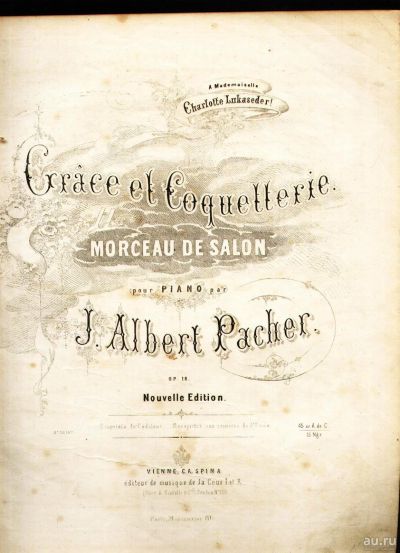 Лот: 18493614. Фото: 1. Старинные ноты.*Альберт Пашер... Книги