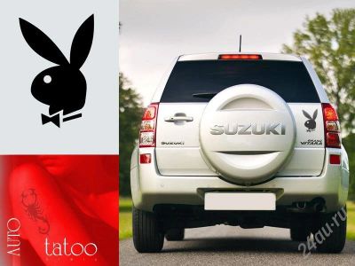 Лот: 641395. Фото: 1. АВТО-ТАТУ. Наклейка "Кролик-Playboy... Детали тюнинга