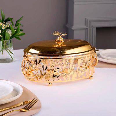 Лот: 25606095. Фото: 1. Мармит Agness gold 2,4л. Предметы сервировки
