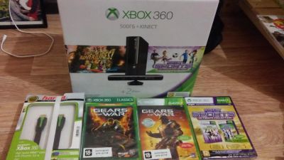 Лот: 7618751. Фото: 1. XBox 360 500gb + kinect. Игровые приставки, консоли