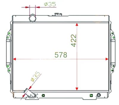Лот: 3723247. Фото: 1. Радиатор mitsubishi pajero 6g72... Двигатель и элементы двигателя
