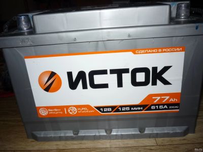 Лот: 12101069. Фото: 1. Аккумулятор авто 77Ач ИСТОК стартовый... Аккумуляторы