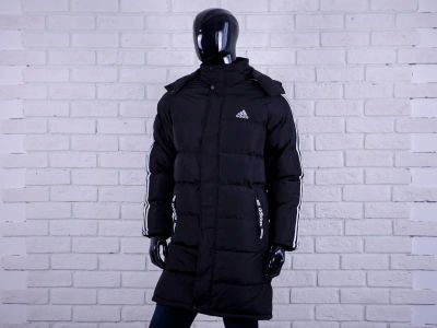 Лот: 14957207. Фото: 1. Пуховик Adidas black/white. Верхняя одежда