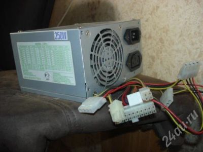 Лот: 460202. Фото: 1. Блок питания ATX 250 Watt. Корпуса, блоки питания