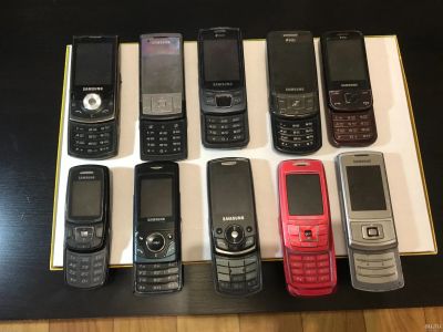 Лот: 13862466. Фото: 1. Samsung самсунг слайдер 10 штук... Кнопочные мобильные телефоны