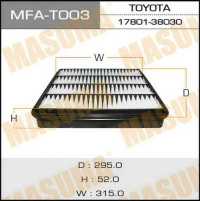 Лот: 18593631. Фото: 1. Воздушный фильтр masuma lexus... Расходные материалы