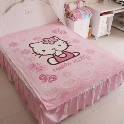 Лот: 9921261. Фото: 1. Детский плед Hello Kitty. Пледы, покрывала