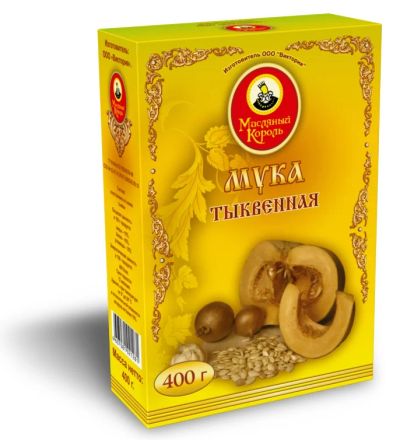 Лот: 3358564. Фото: 1. Тыквенная мука, 400г. Крупы, сыпучие продукты