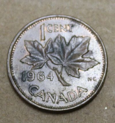 Лот: 23228013. Фото: 1. Канада 1 цент 1964 года. Америка