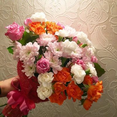 Лот: 6488385. Фото: 1. Сборный букетик ! Летний ! Яркий... Свежие цветы