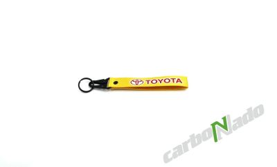 Лот: 17207000. Фото: 1. Брелок на карабине Toyota желтый. Брелоки для ключей