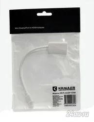 Лот: 5855385. Фото: 1. Krauler miniDisplayPort - HDMI... Другое (аксессуары)