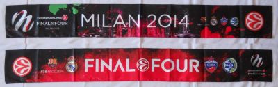 Лот: 10751487. Фото: 1. Шарф Final Four Milan 2014 Euroleague... Спортивная символика и атрибутика