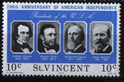 Лот: 9367325. Фото: 1. Сент-Винсент 1975г - 200лет независимости... Марки
