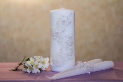 Лот: 2783110. Фото: 1. Семейный очаг + родительские свечи. Свадебная атрибутика и декор