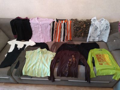 Лот: 18965414. Фото: 1. Рубашки женские, р. 46-48, пакетом... Блузы, рубашки