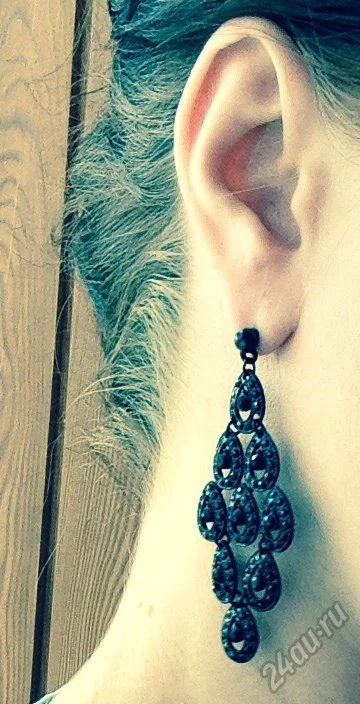 Лот: 5686892. Фото: 1. Вечерние серьги ladycollection... Серьги, каффы