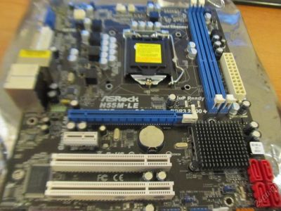 Лот: 5952240. Фото: 1. Материнская плата ASRock H55M-LE... Материнские платы