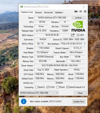 Лот: 25236092. Фото: 1. nvidia geforce gtx 1060 3gb. Видеокарты