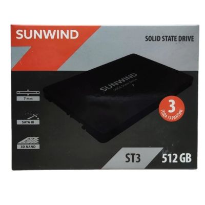 Лот: 21452140. Фото: 1. Диск SSD 2.5" 512GB Sunwind ST3. SSD-накопители