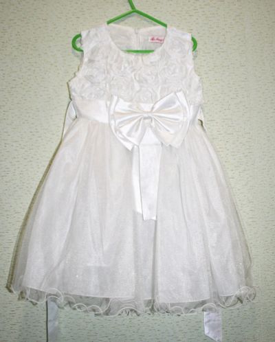 Лот: 16812561. Фото: 1. Платье белое 110. Платья, сарафаны